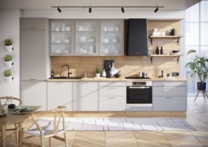 Kuchnia KAMmono dÑb sklany Szkło na pierwszym planie – piękna, lekka wizualnie i reprezentacyjna kuchnia